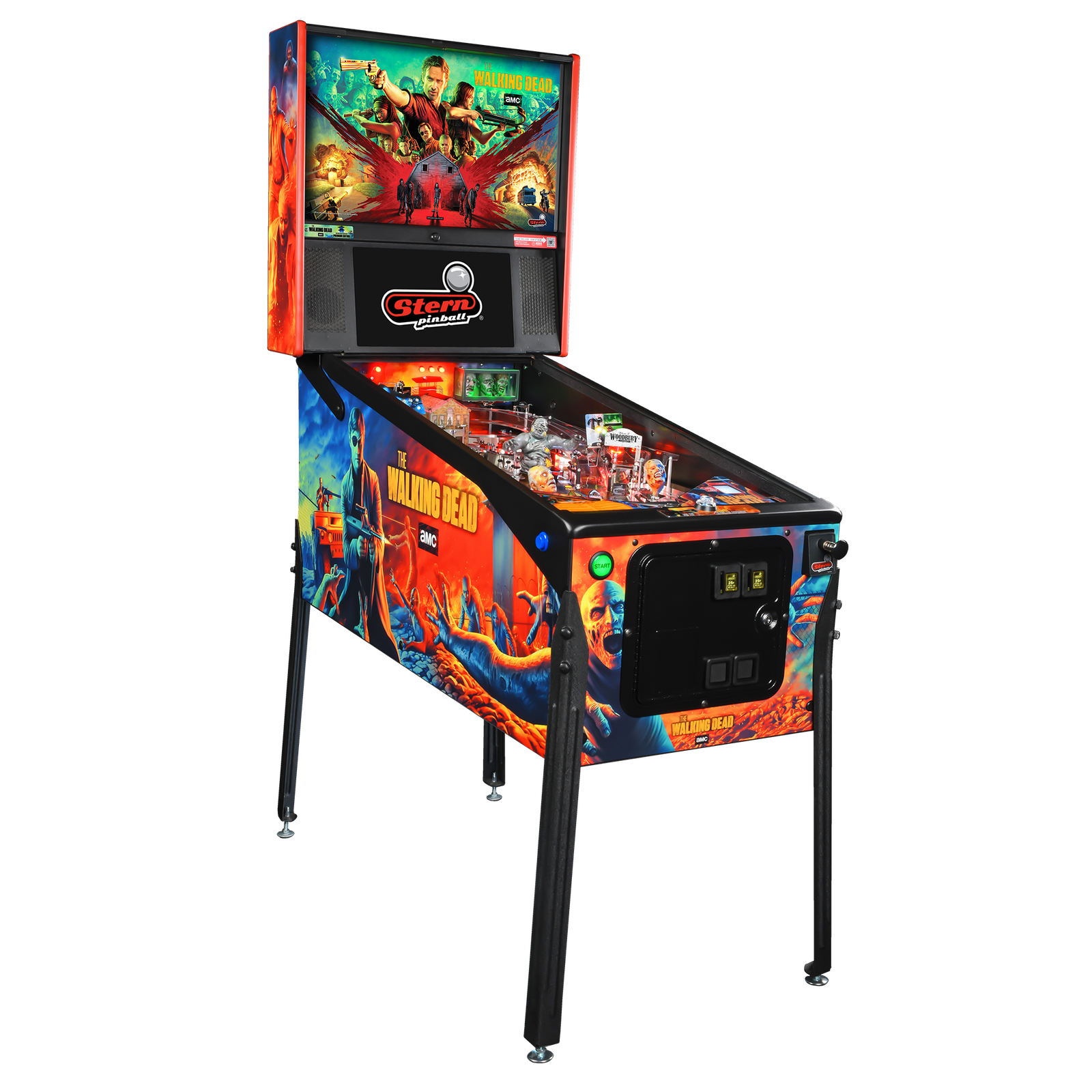 DeadpremiumLeftCabinet-1.png The Walking Dead Remastered Premium Pinball Machine by Stern - Image 1
