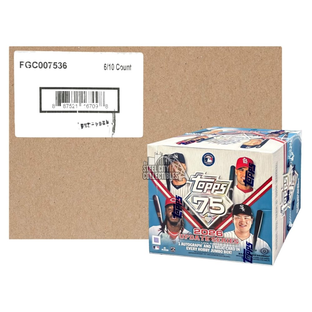 2026 Topps Update Series Baseball Jumbo Hobby 6-Box Case - image 1