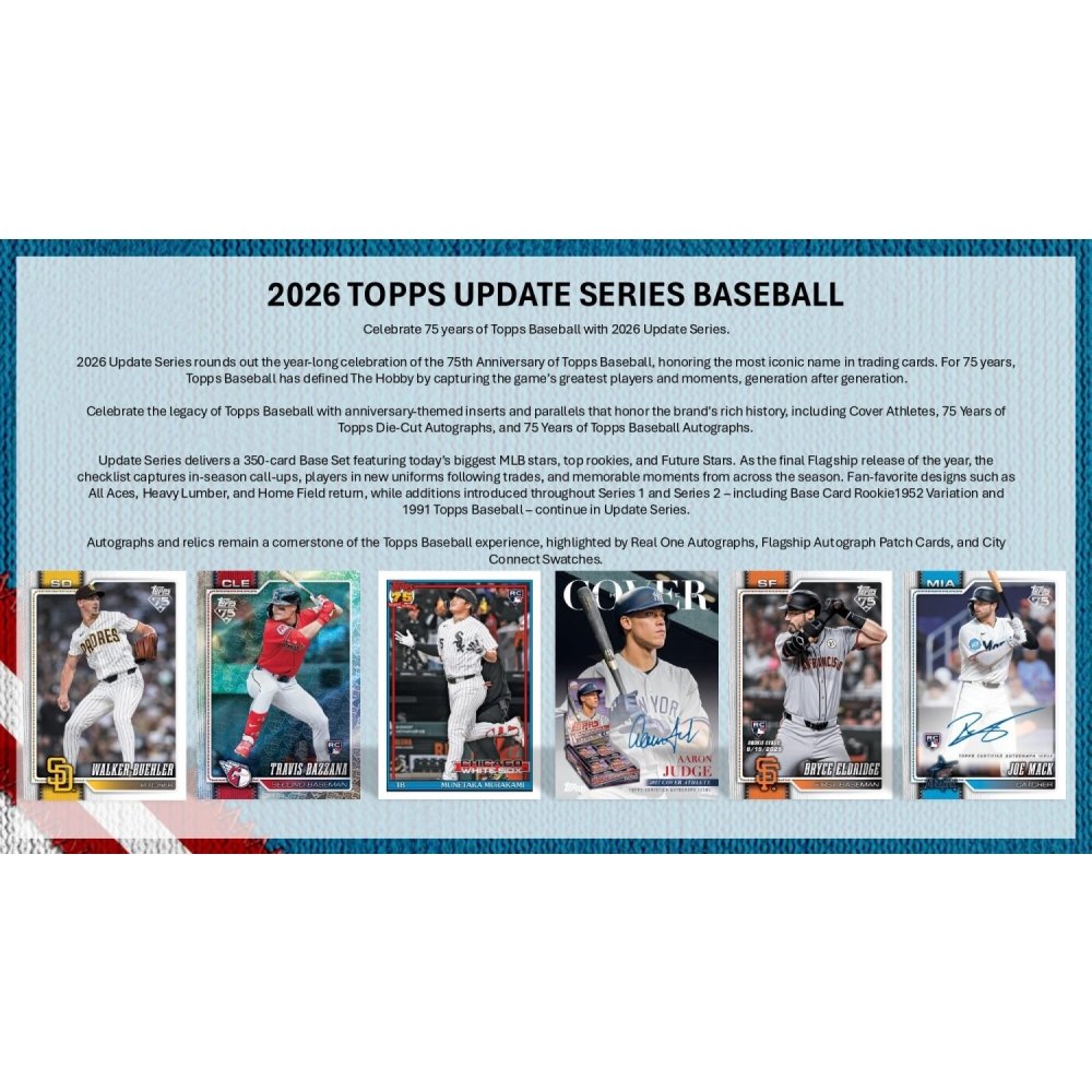 2026 Topps Update Series Baseball Jumbo Hobby 6-Box Case - image 2