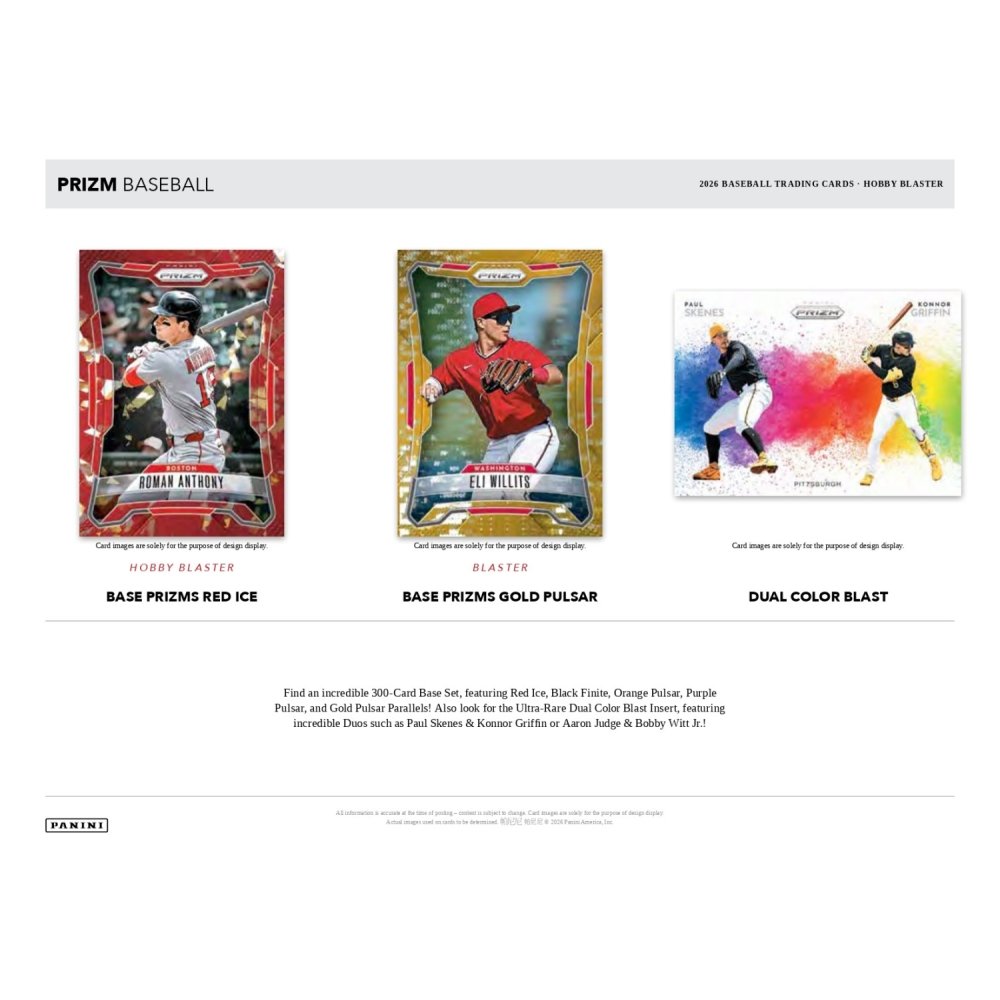 2026 Panini Prizm Baseball Hobby Blaster 20-Box Case - image 2