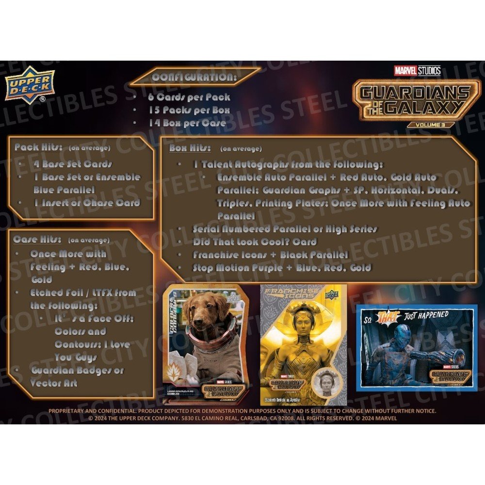 2024 Upper Deck Marvel Guardians of the Galaxy Volume 3 Hobby 12-Box Case - image 6